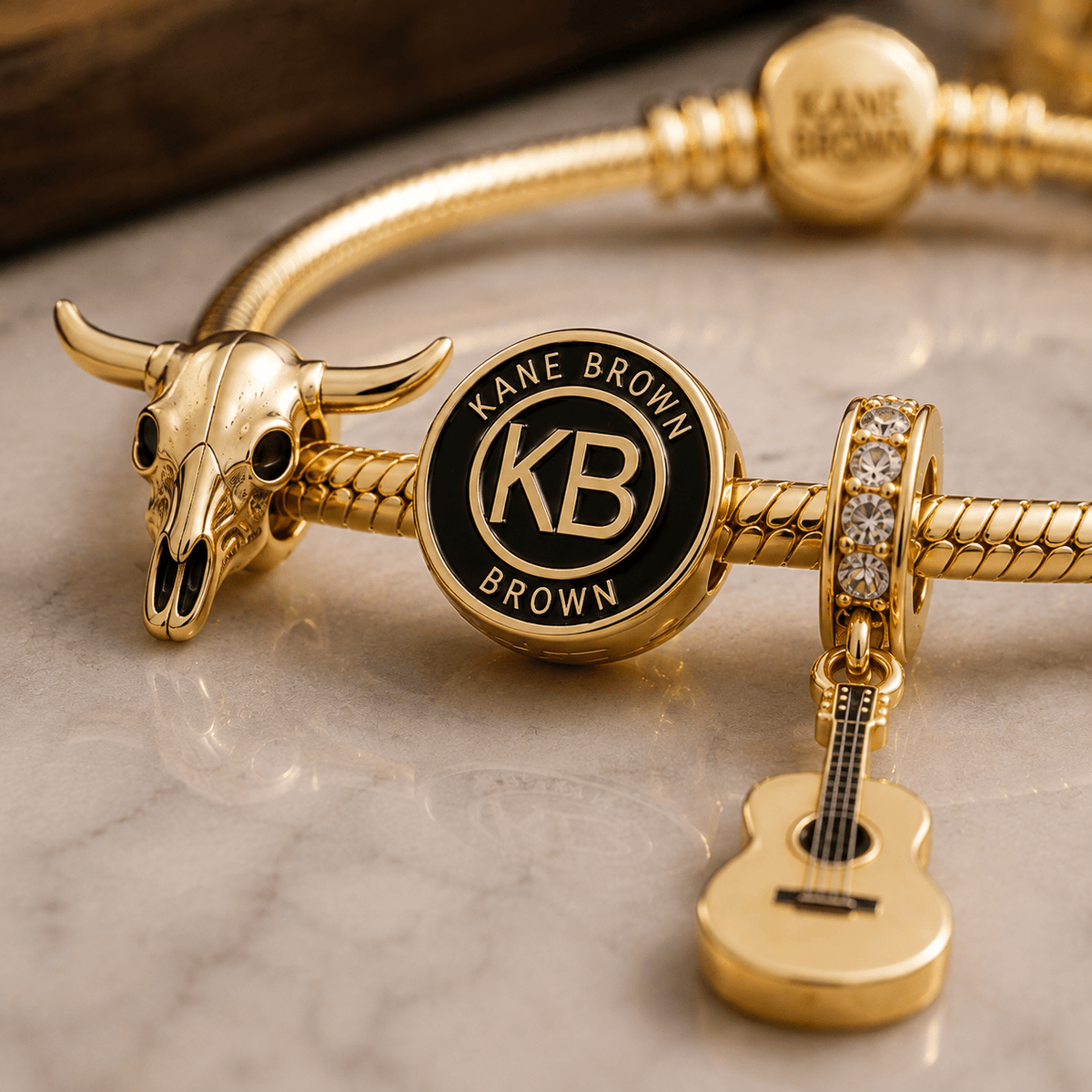 KBR Gold Charm Bracelet Set VTH
