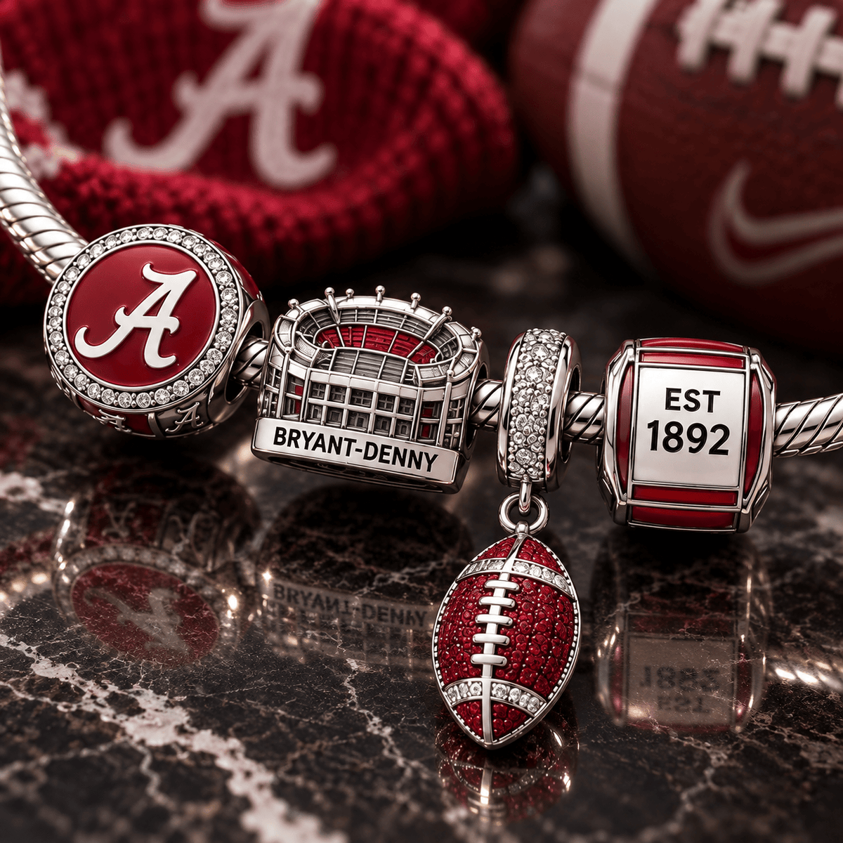 ACT Silver Charm Bracelet Set VTH