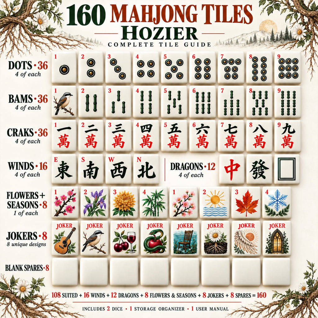 Premium HZR Mahjong Tiles Set TTMH