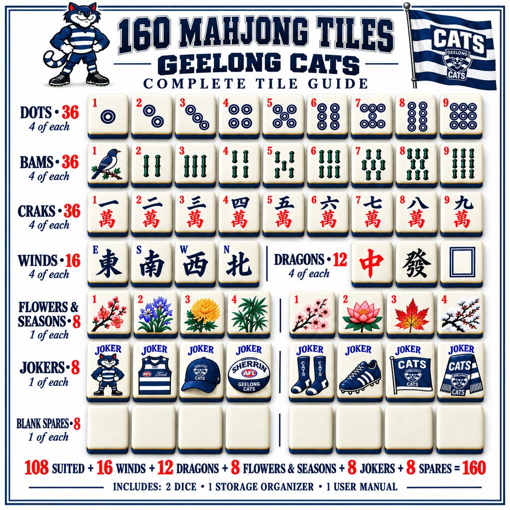 Premium GLC Mahjong Tiles Set TTMH