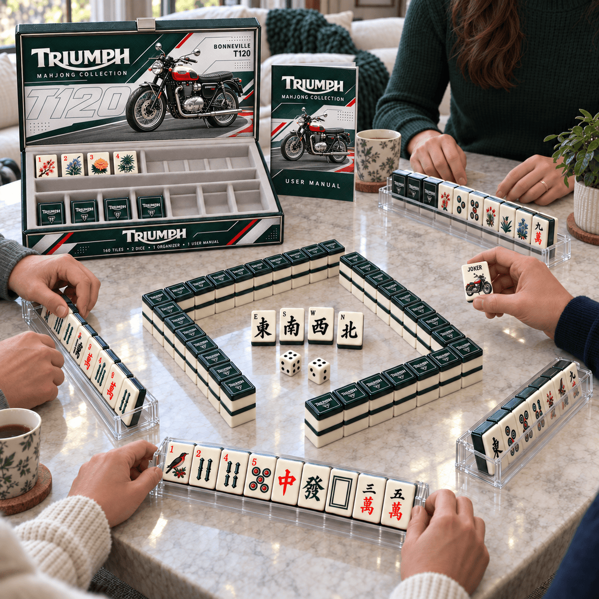 Premium TRI Mahjong Tiles Set TTMH