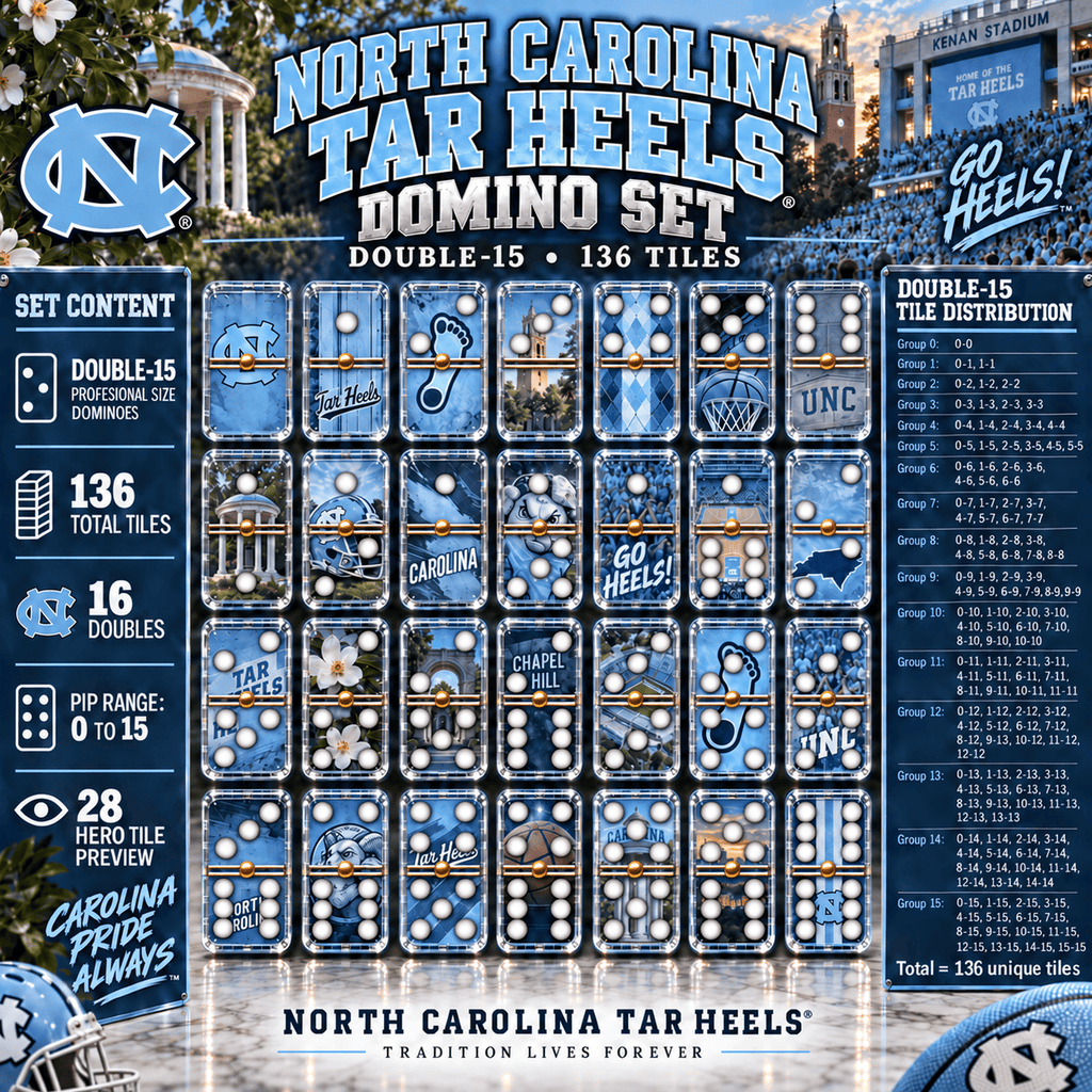 UNC Premium Domino Set NTTB