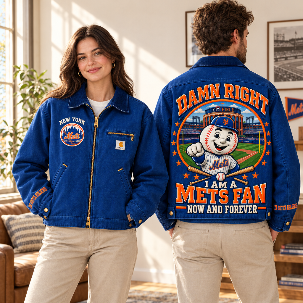New York Mets Jersey Embroidered Detroit Jacket